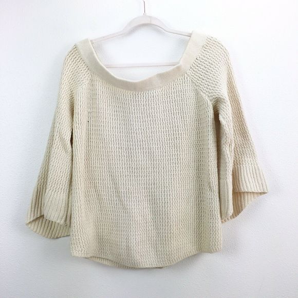 Abercrombie & Fitch Sweaters - Abercrombie & Fitch Cream Boat Neck Sweater